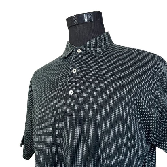 Peter Millar Other - Peter Millar | Men's Black Teal Dots Short Sleeve Polo Shirt Large